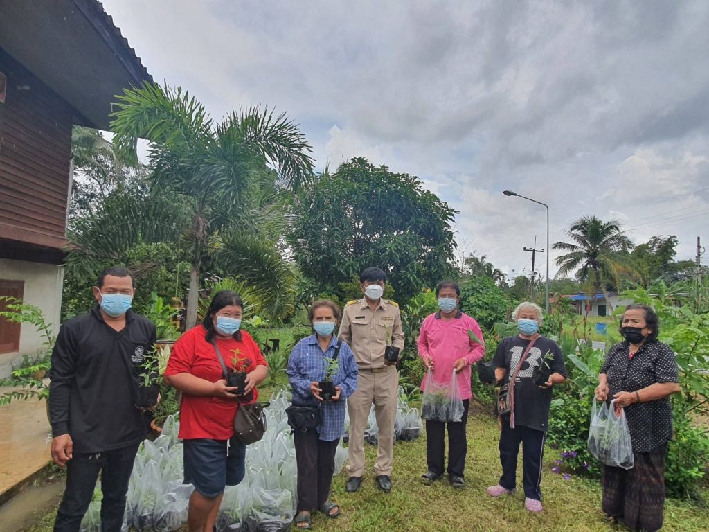 สนับสนุนต้นพันธุ์พืชสมุนไพร โครงการคลินิกเกษตรเคลื่อนที่ พื้นที่ตำบลแสลง อำเภอเมือง จังหวัดจันทบุรี